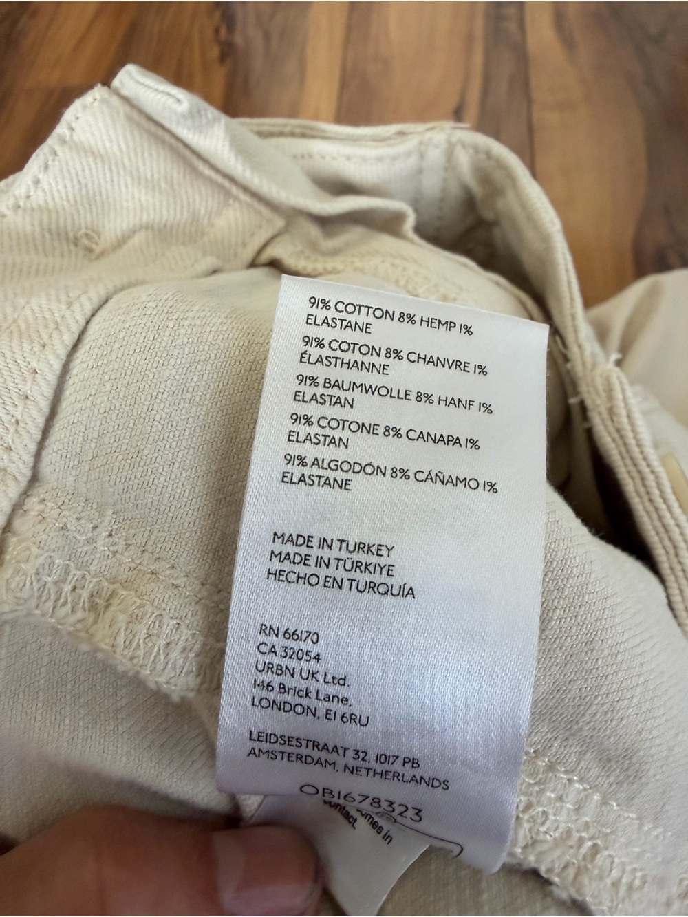 Pilcro Cream High-Rise Wide-Leg Utility Trousers - Picture 9 of 12